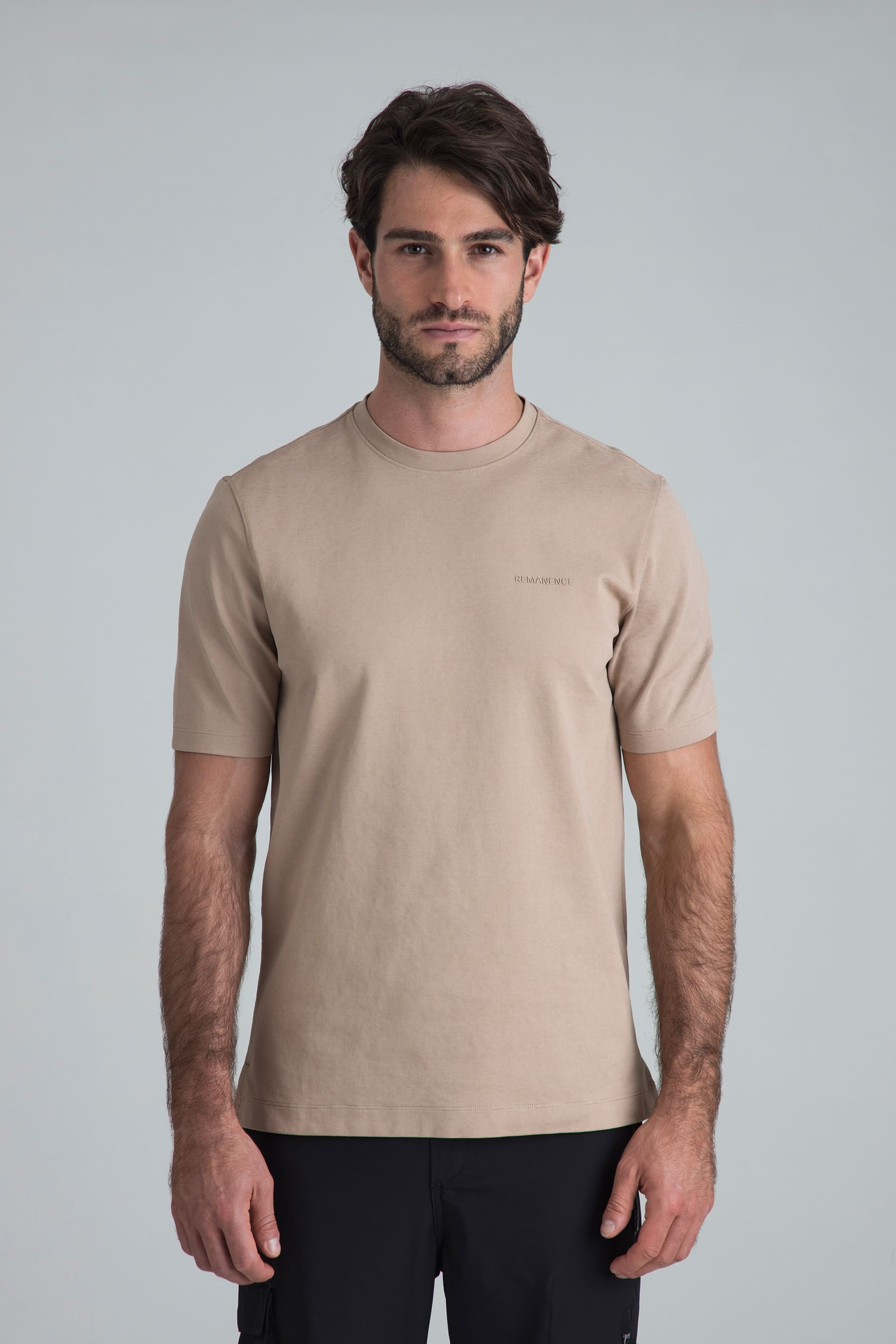 Camiseta Café Claro para hombre semi fitted Peak