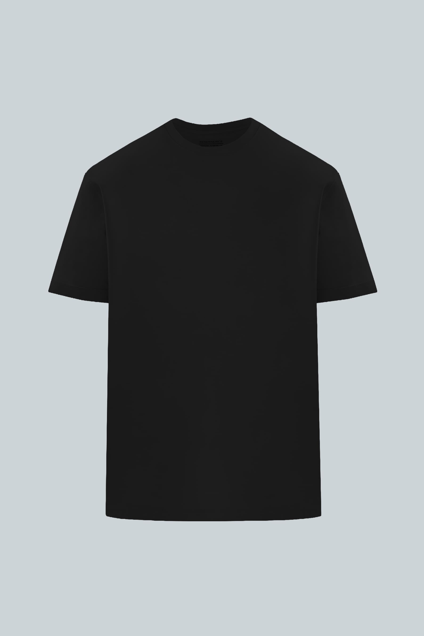 Camiseta negra para hombre fit relajado Ventra