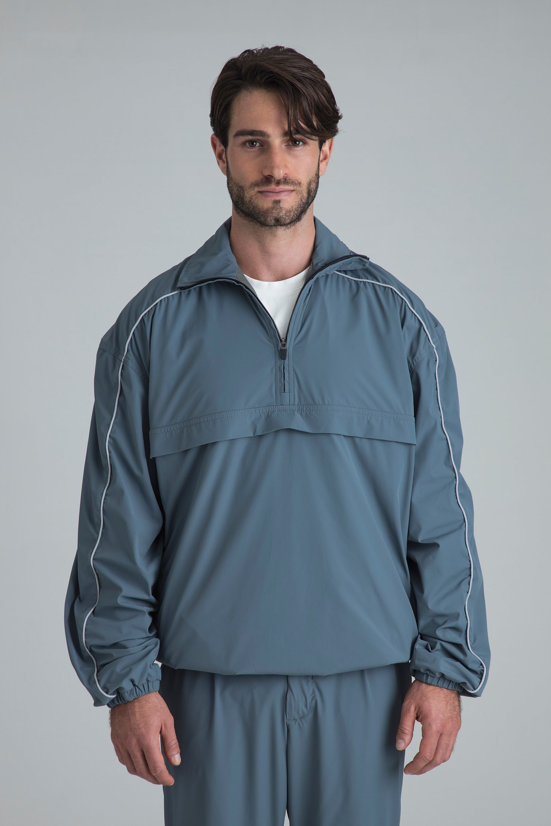 Chaqueta azul grisaceo regular fit para hombre Interval