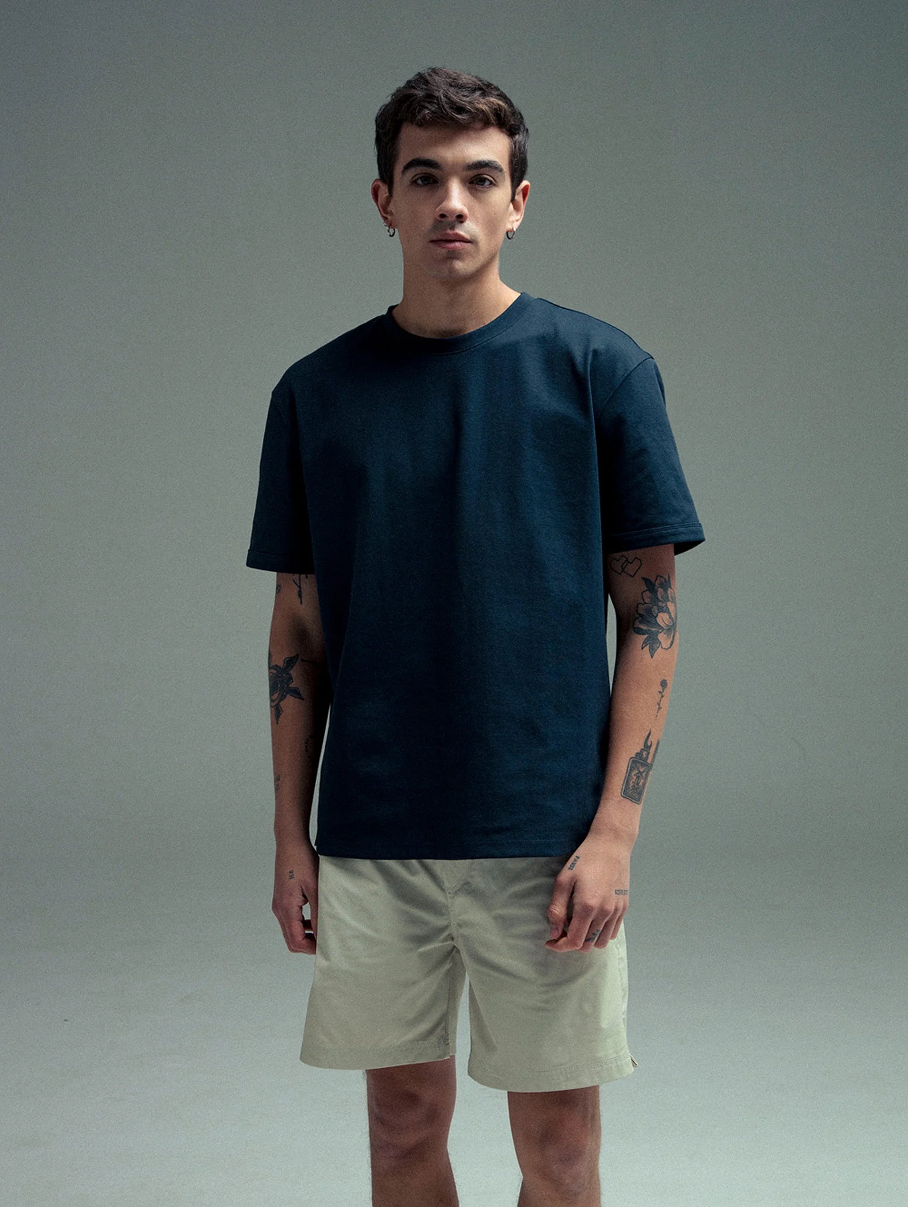 Camiseta azul para hombre fit Cling Remanence