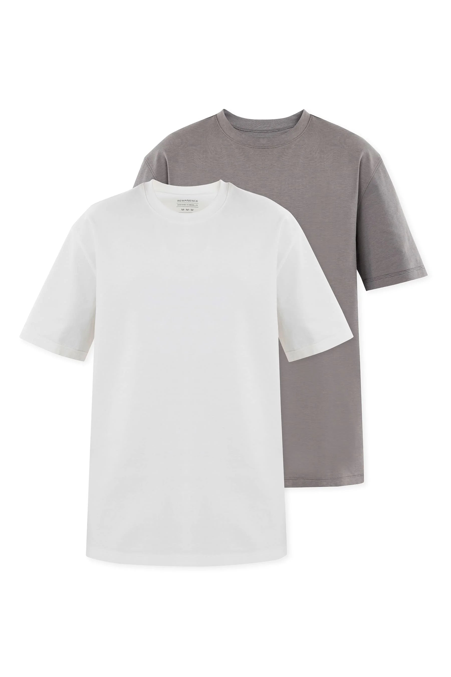 Camiseta blanca gris hombre duo fit Cling Remanence