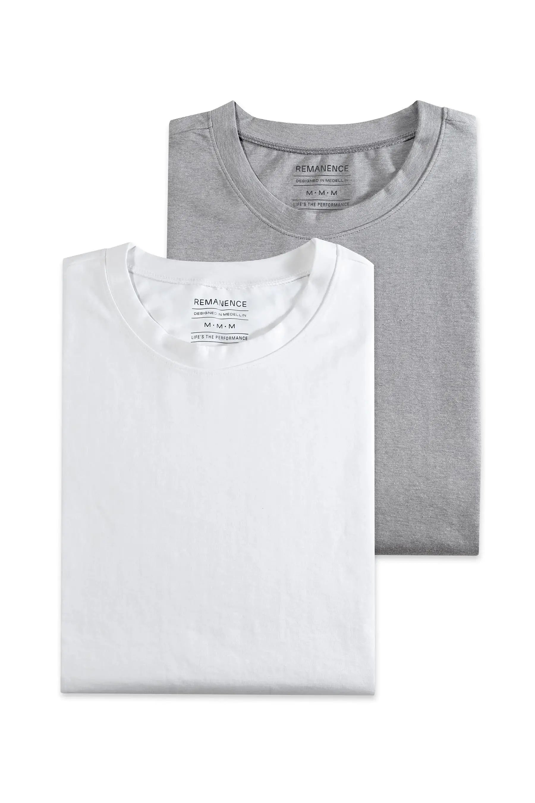 Camiseta blanca gris hombre duo fit Cling Remanence