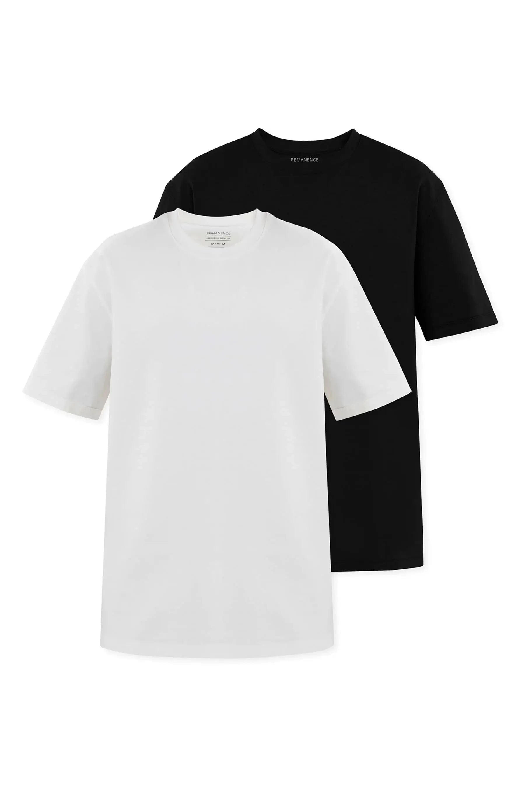 Camiseta blanca negro hombre duo fit Cling Remanence