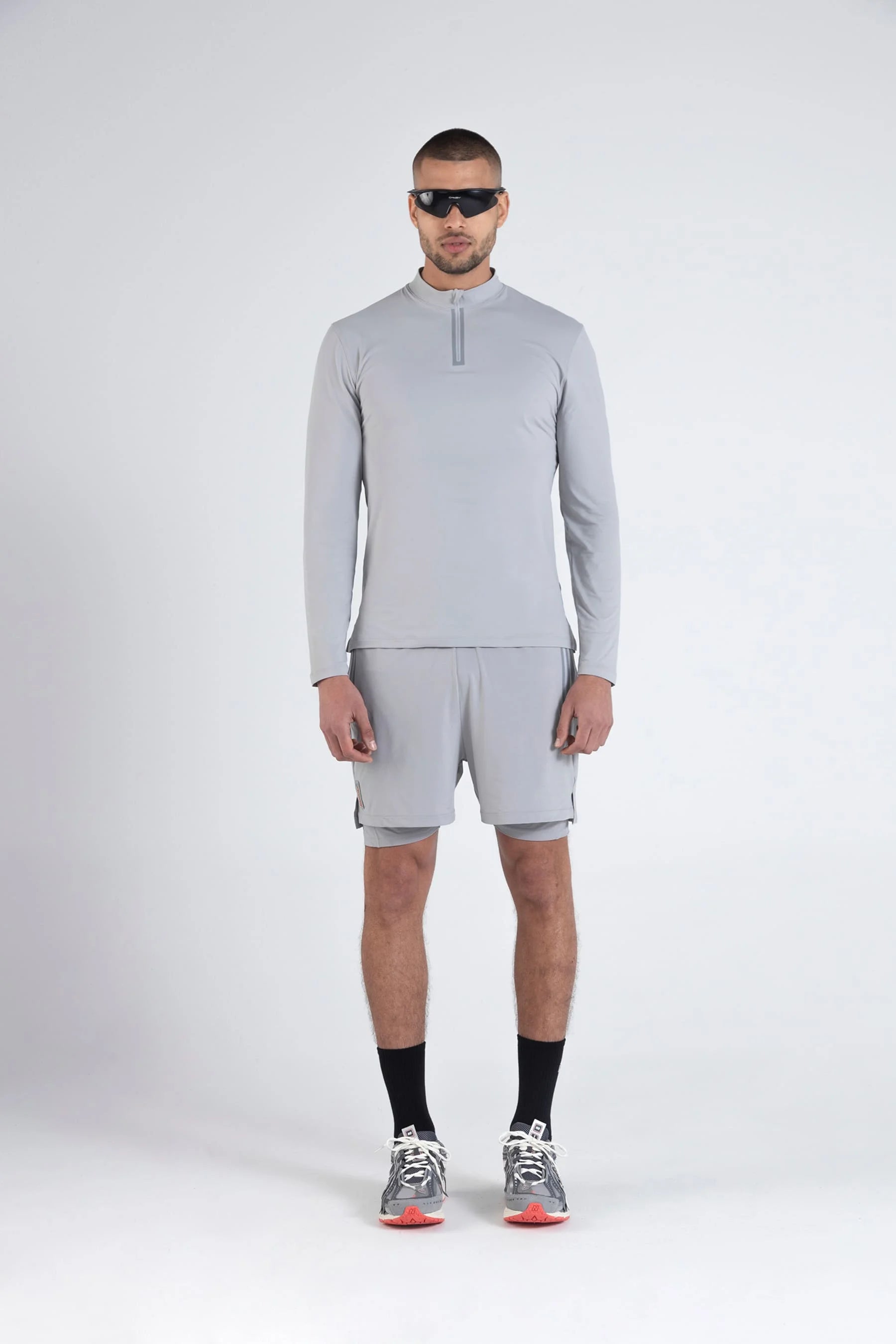 Camiseta gris manga larga para hombre Dew Remanence