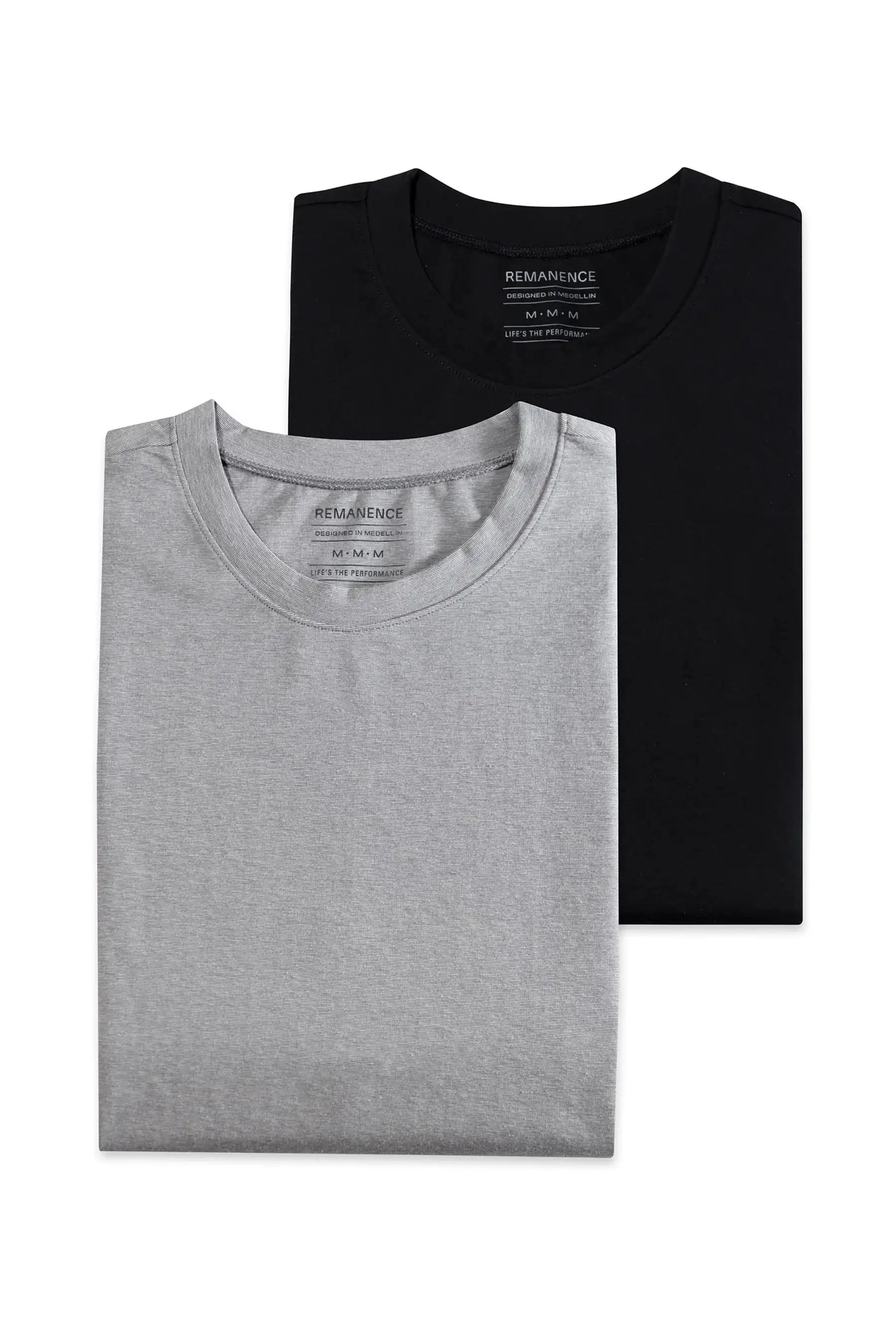 Camiseta negra gris hombre duo fit Cling Remanence