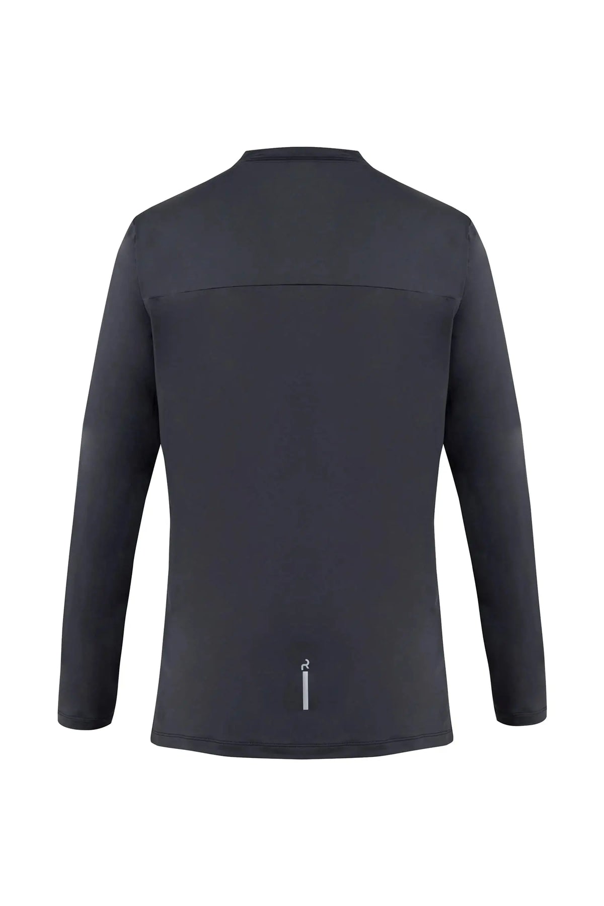 Camiseta deportiva negra manga larga cuello redondo semi fitted Echo
