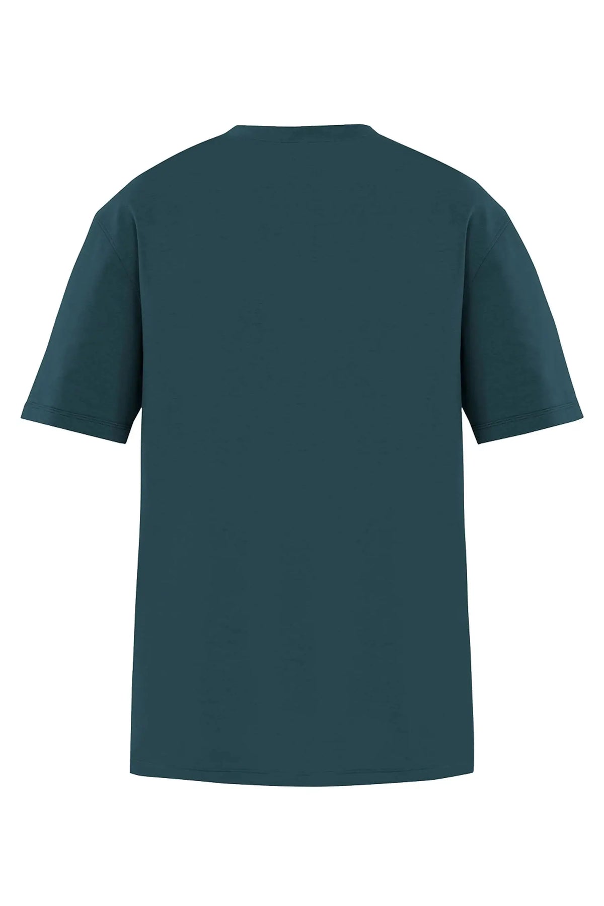 Camiseta verde marino para hombre fit relajado Cling
