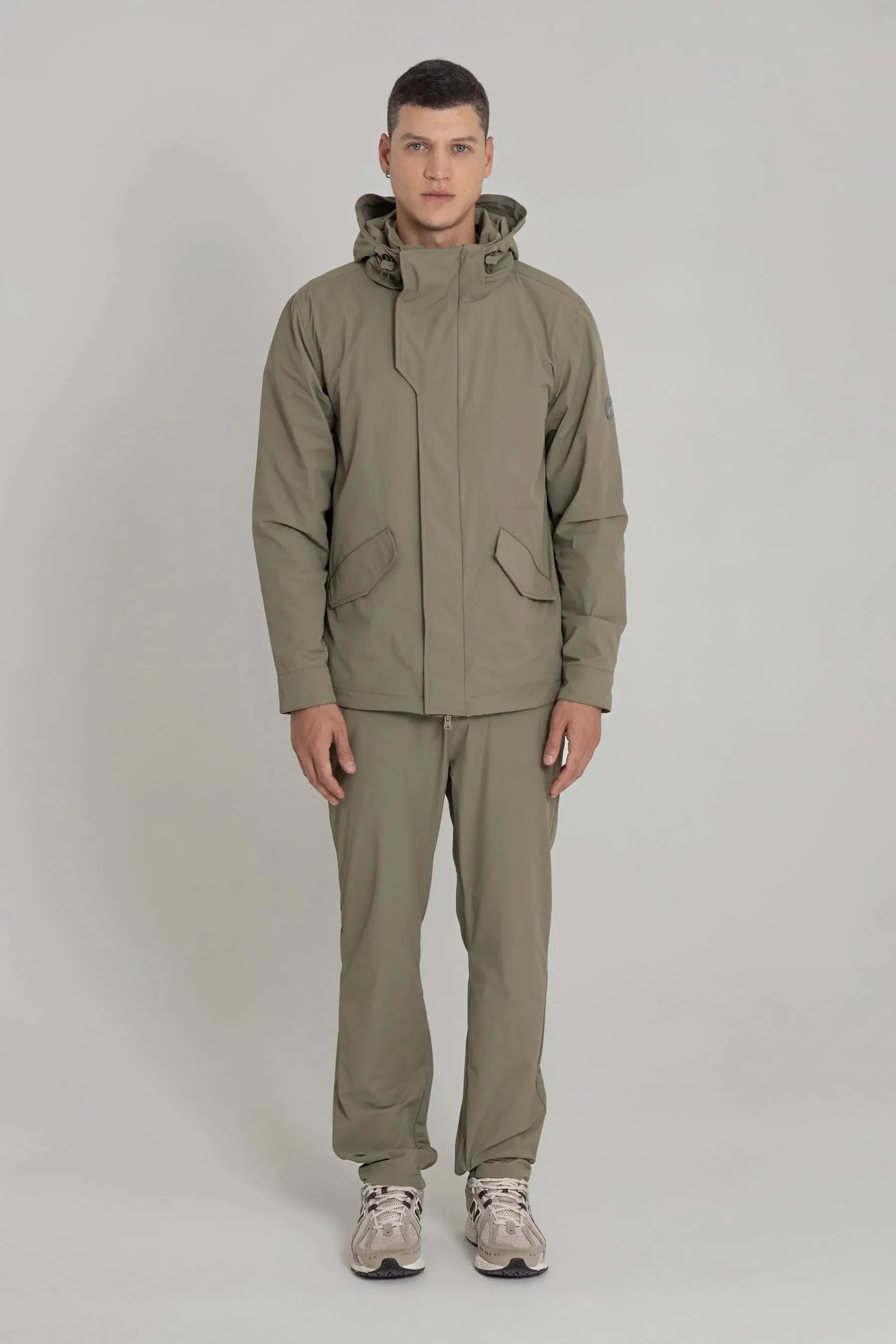 Chaqueta Verde Oliva con capucha removible para hombre Holmium V2 Remanence