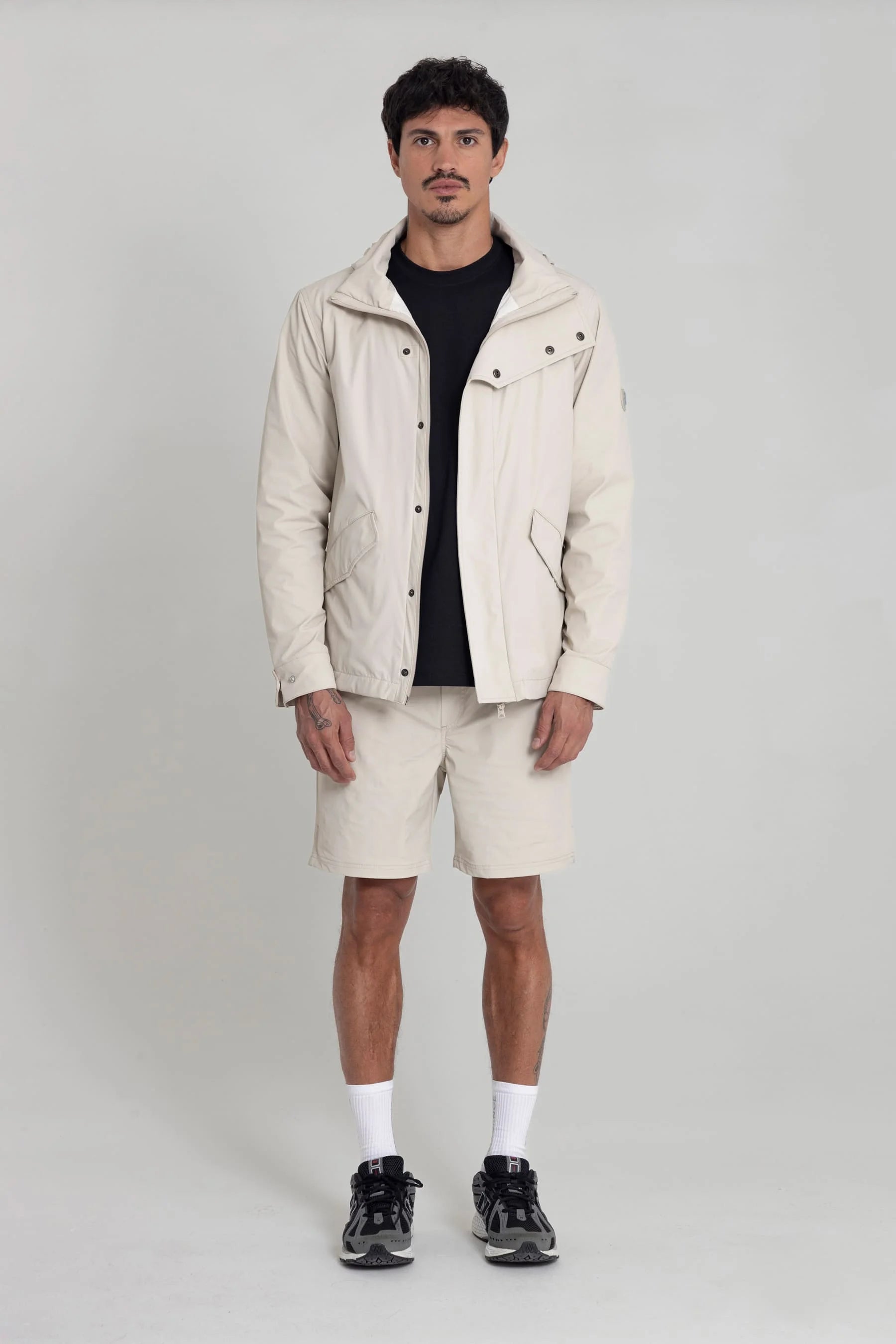 Chaqueta arena con capucha removible para hombre Holmium V2 Remanence