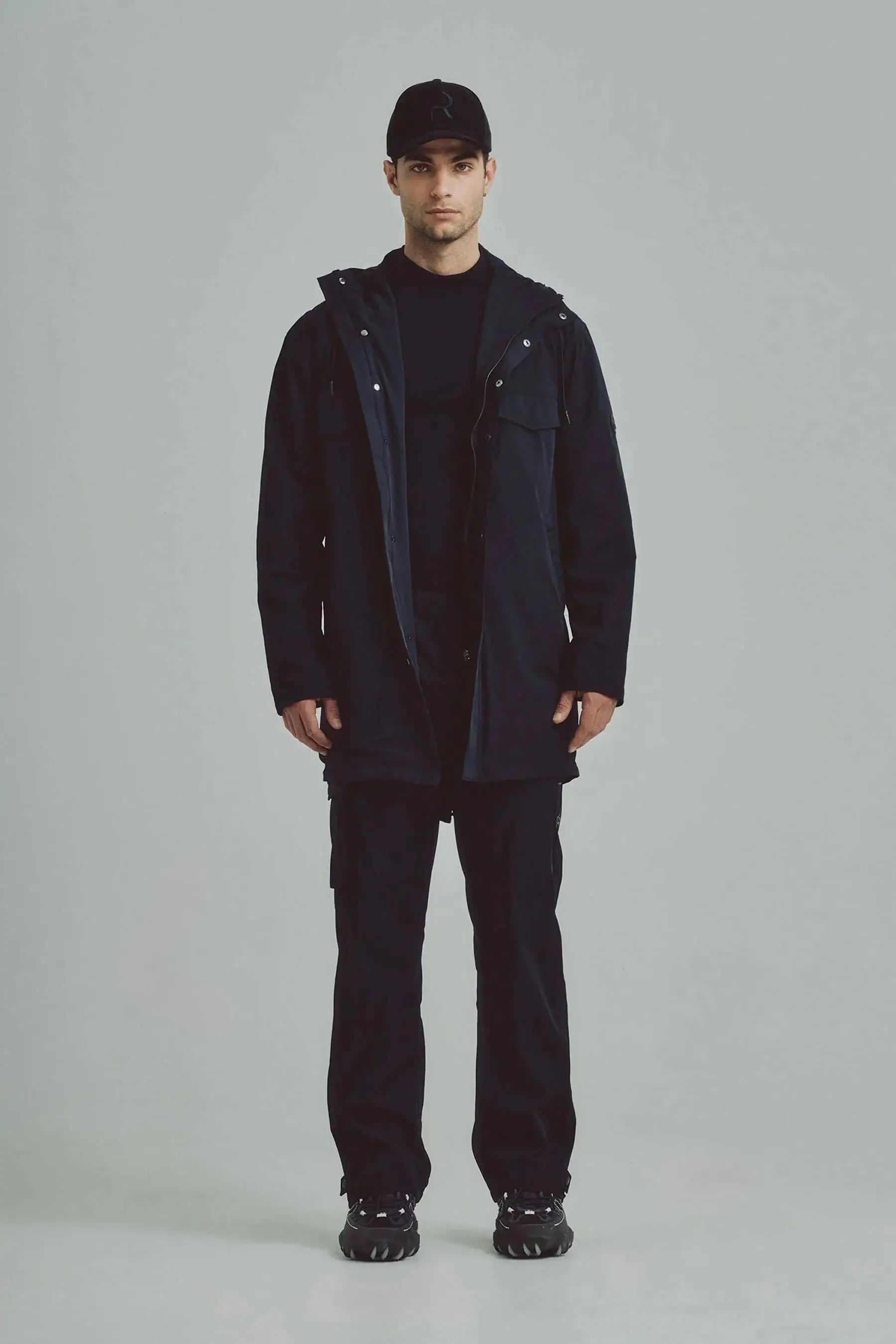 Chaqueta negra para hombre Parka Remanence