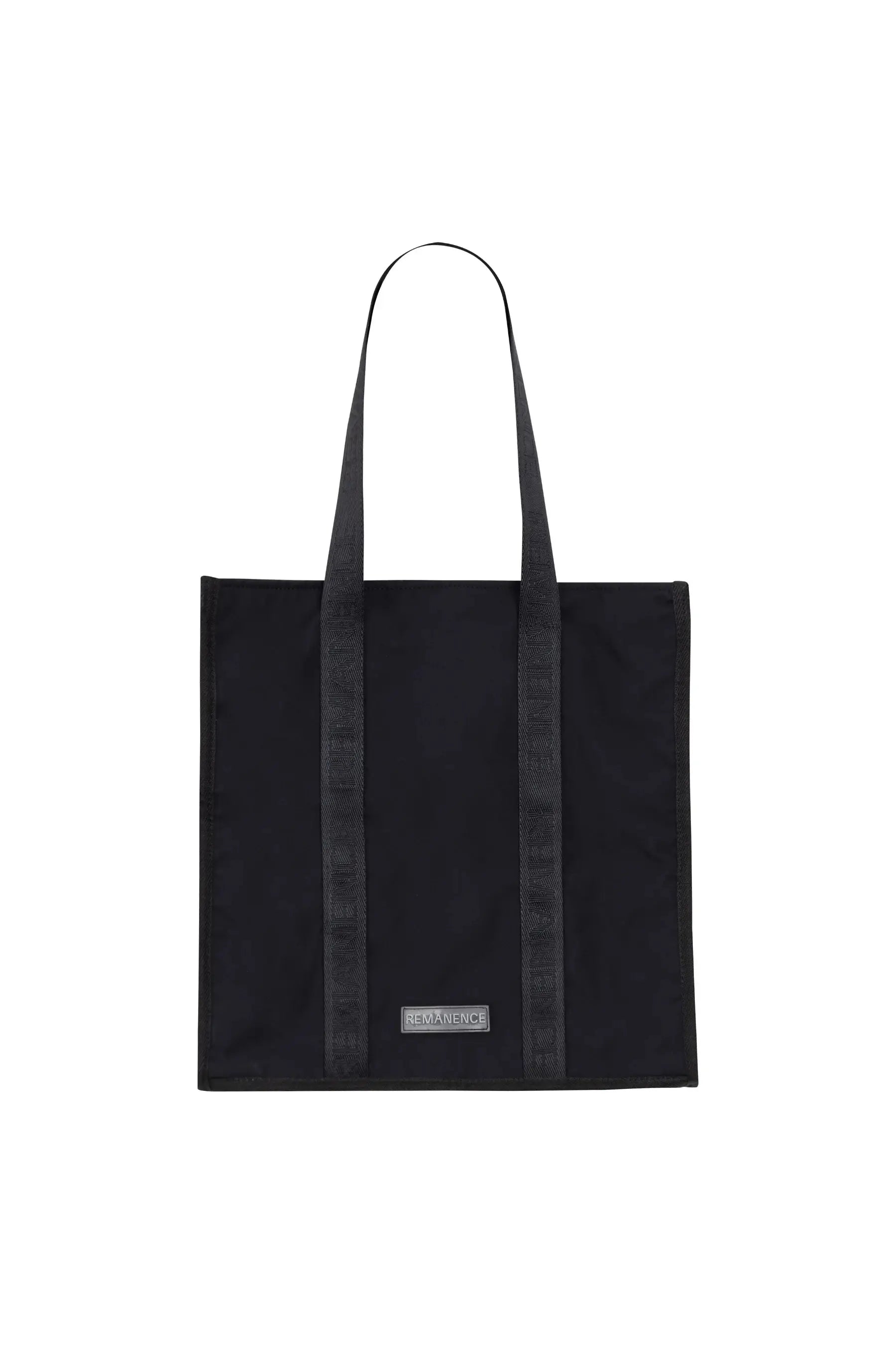 tote bag negra Remanence en nylon resistente para uso diario