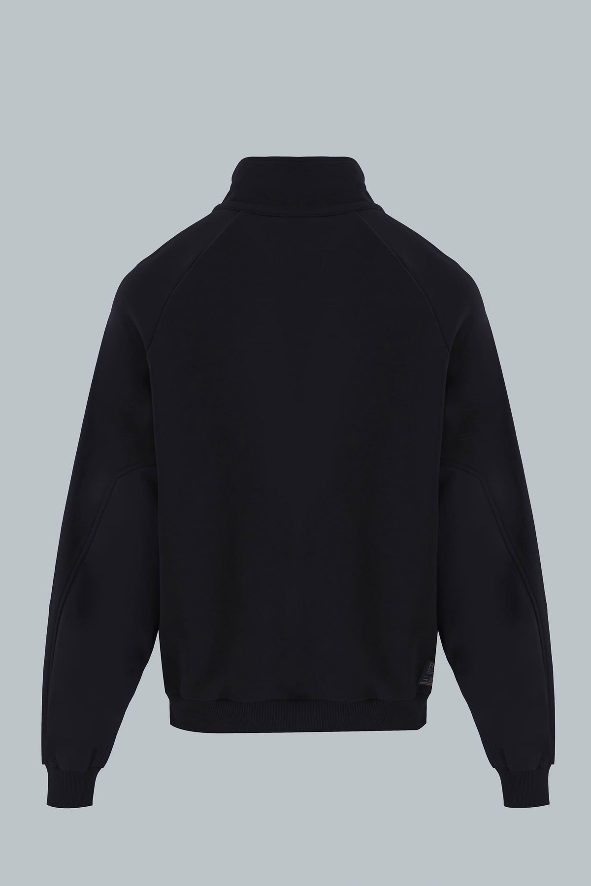 Buzo cuello alto con media cremallera negro para hombre regular fit Shadow