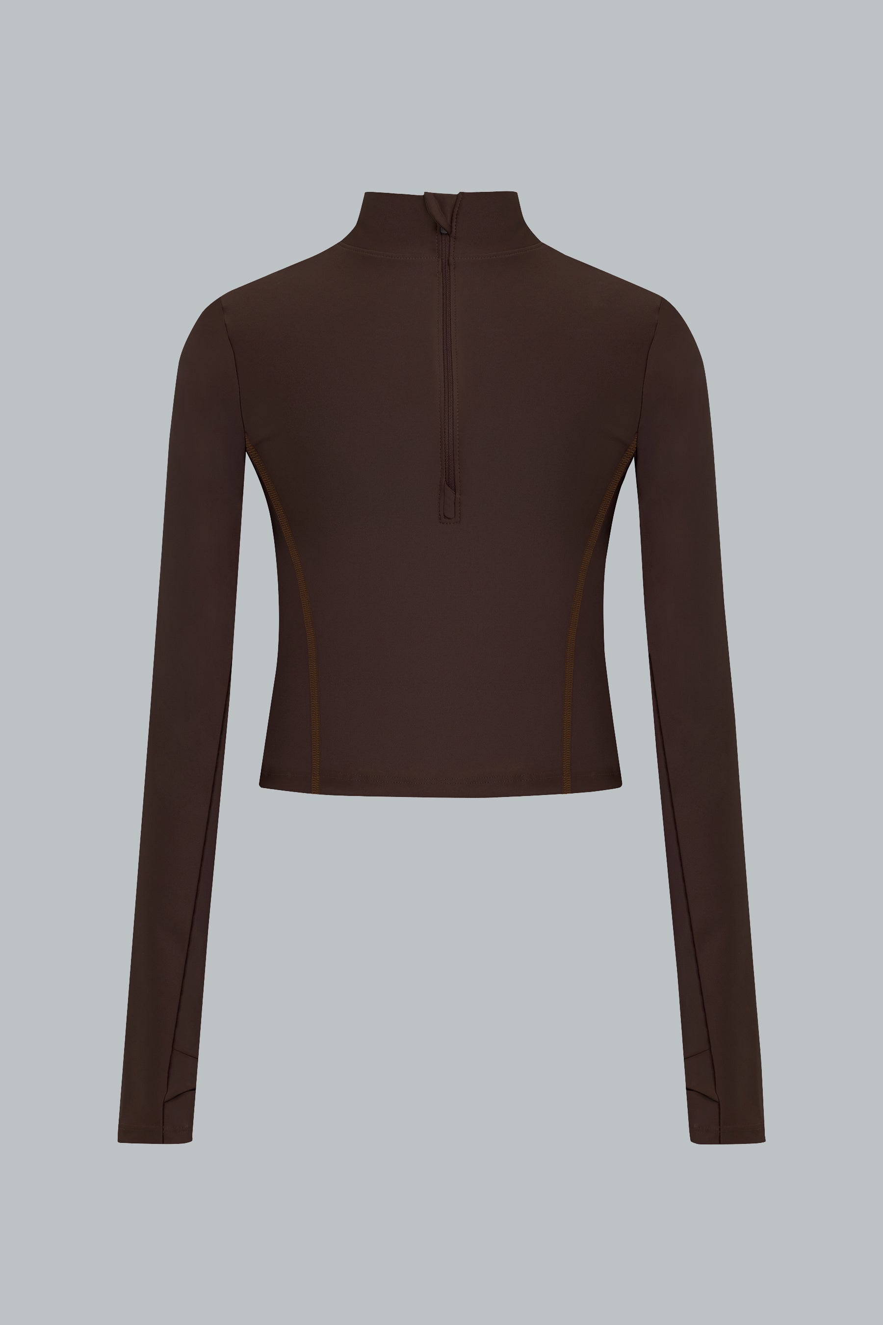 Midlayer Helix Café slim fit con Cremallera