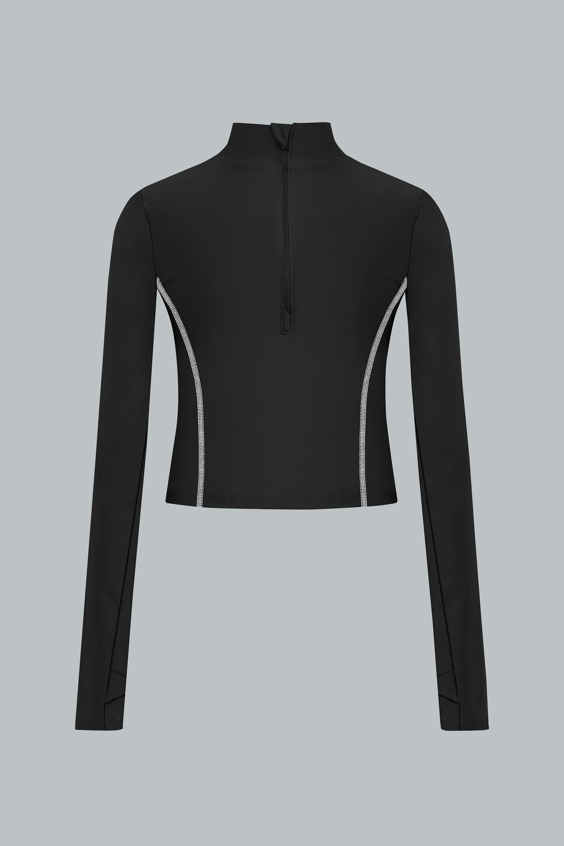 Midlayer Helix Negro slim fit con Cremallera