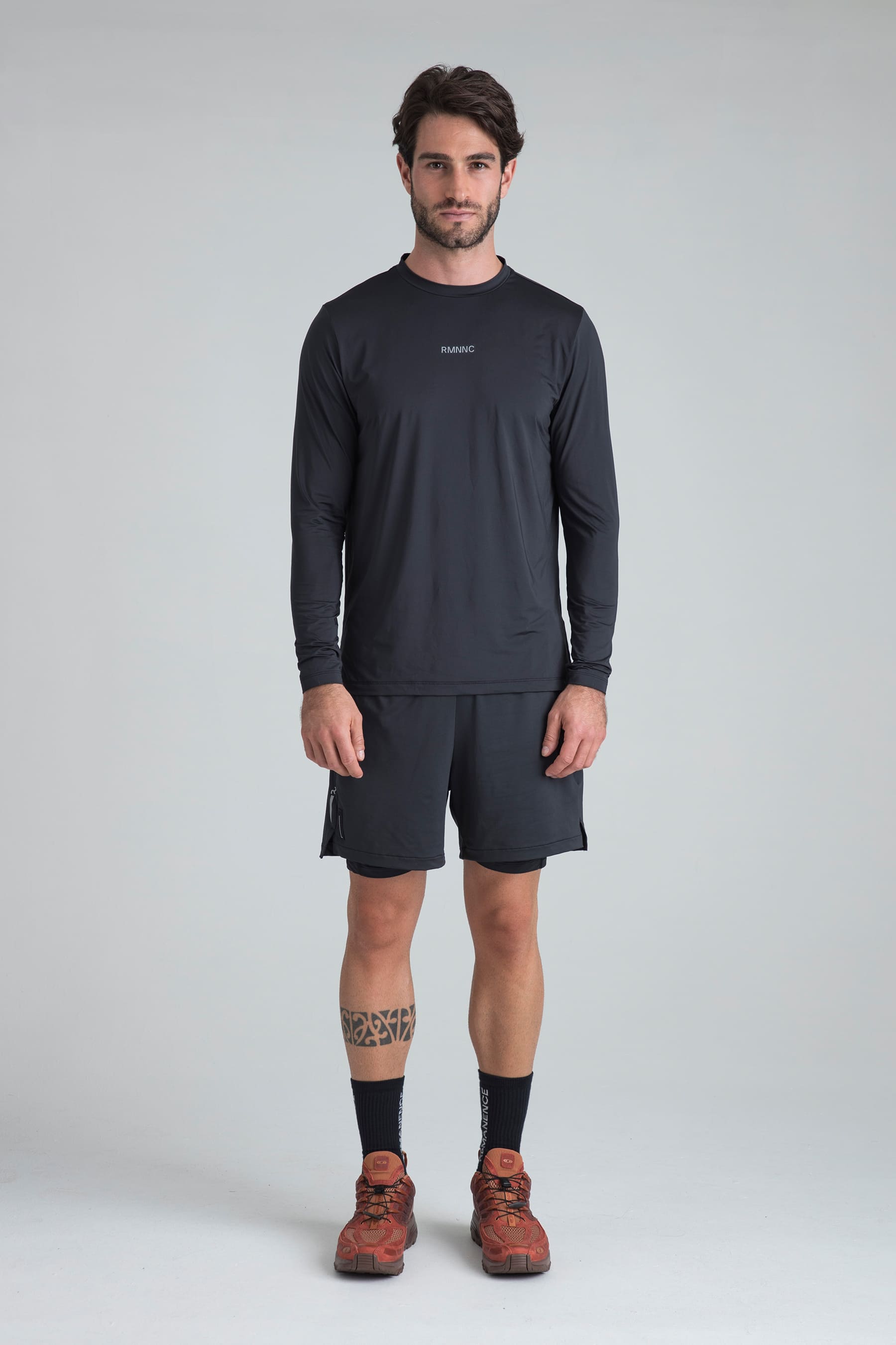Shorts negro para hombre con biker Snap