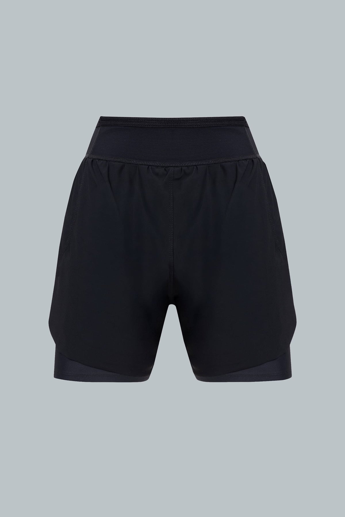 Shorts deportivos negros con biker interno para mujer Span