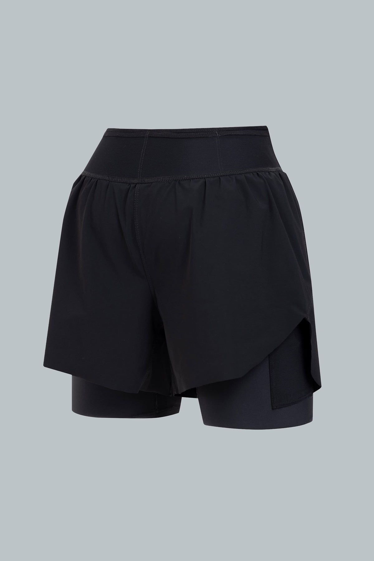 Short deportivo negro para mujer Span vista posterior deportiva