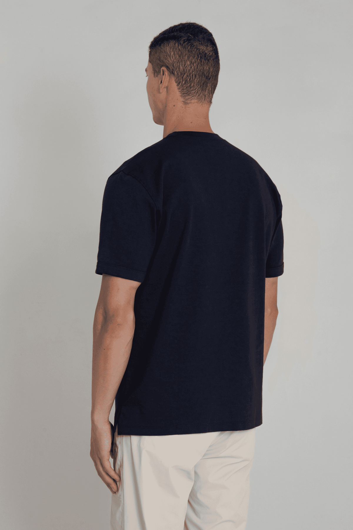 Camiseta azul para hombre fit relajado Cling