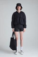 Biker deportivo negro para mujer Tempo con chaqueta negra remanence 