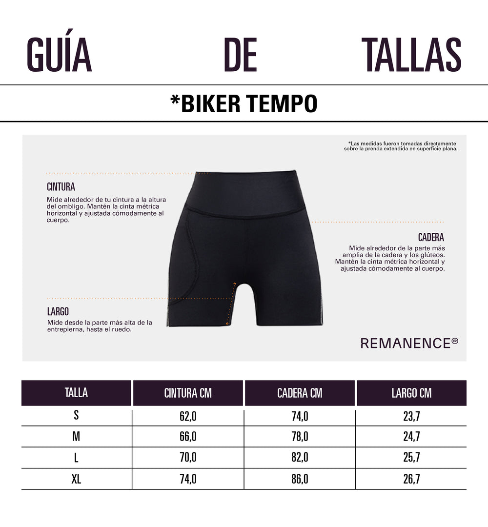 Tabla de medidas: Bikers para mujer