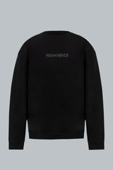 Buzo negro para hombre Verge cuello redondo vista frontal