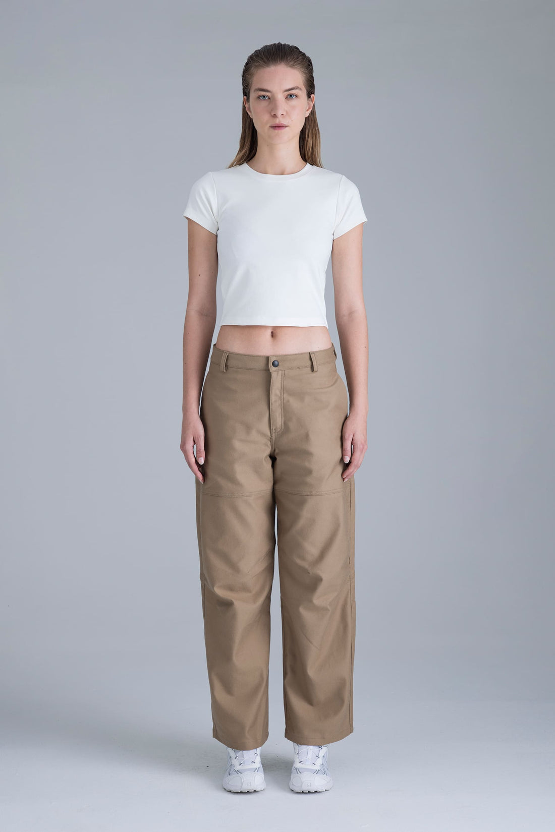 Camiseta blanca para mujer slim fit Aero