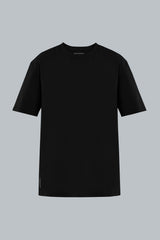 Camiseta negra para hombre Cling relaxed fit vista frontal
