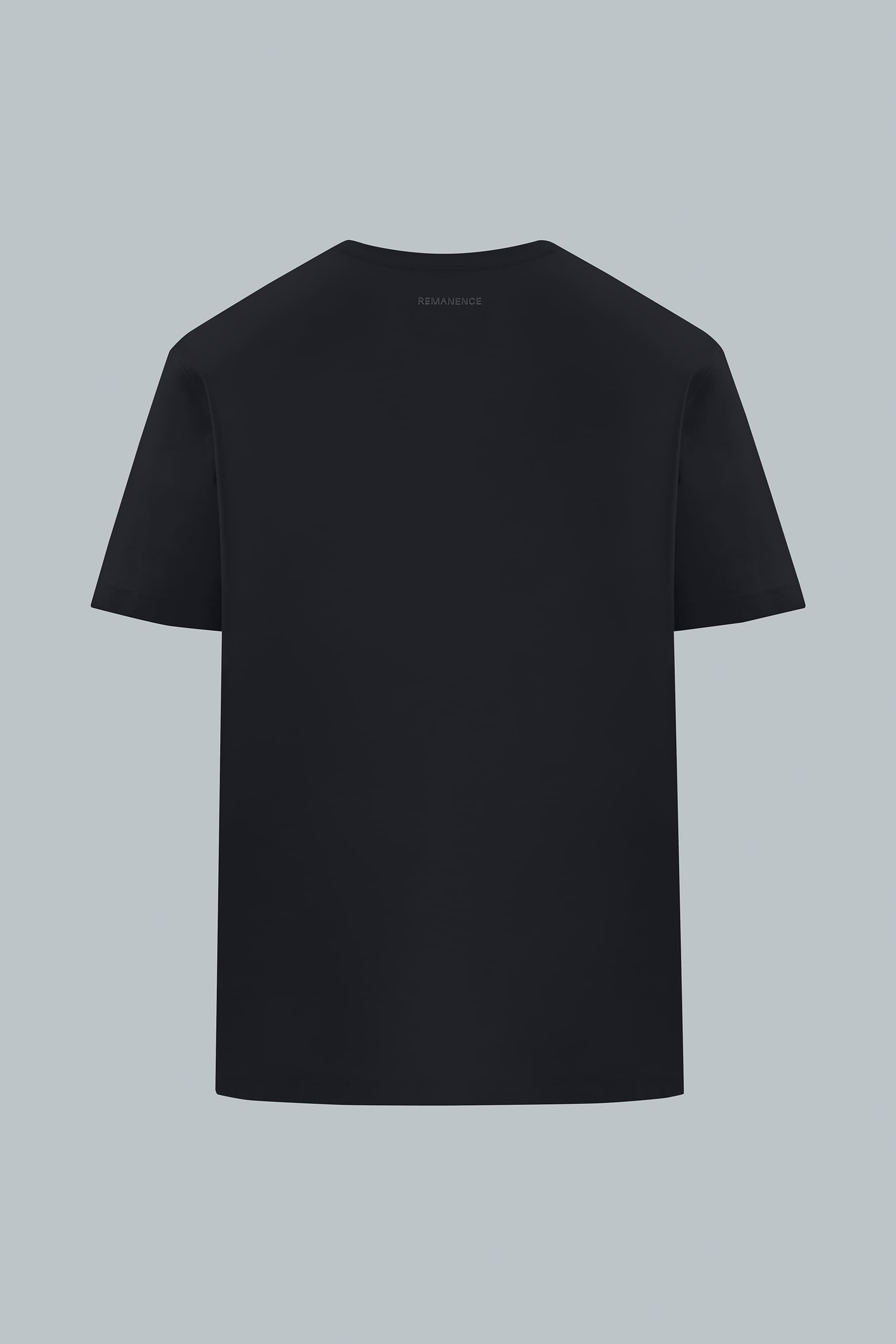 camiseta negra para hombre boxy fit Lift vista posterior