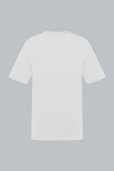 Camiseta blanca para hombre semi fitted vista frontal.