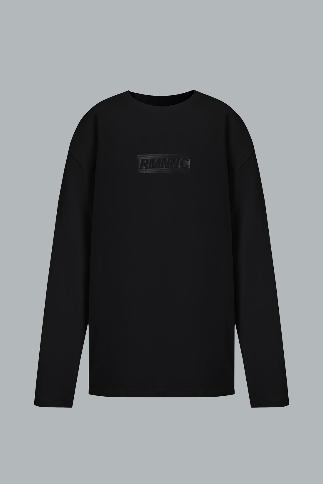 Camiseta negra para hombre manga larga regular fit Uncoded