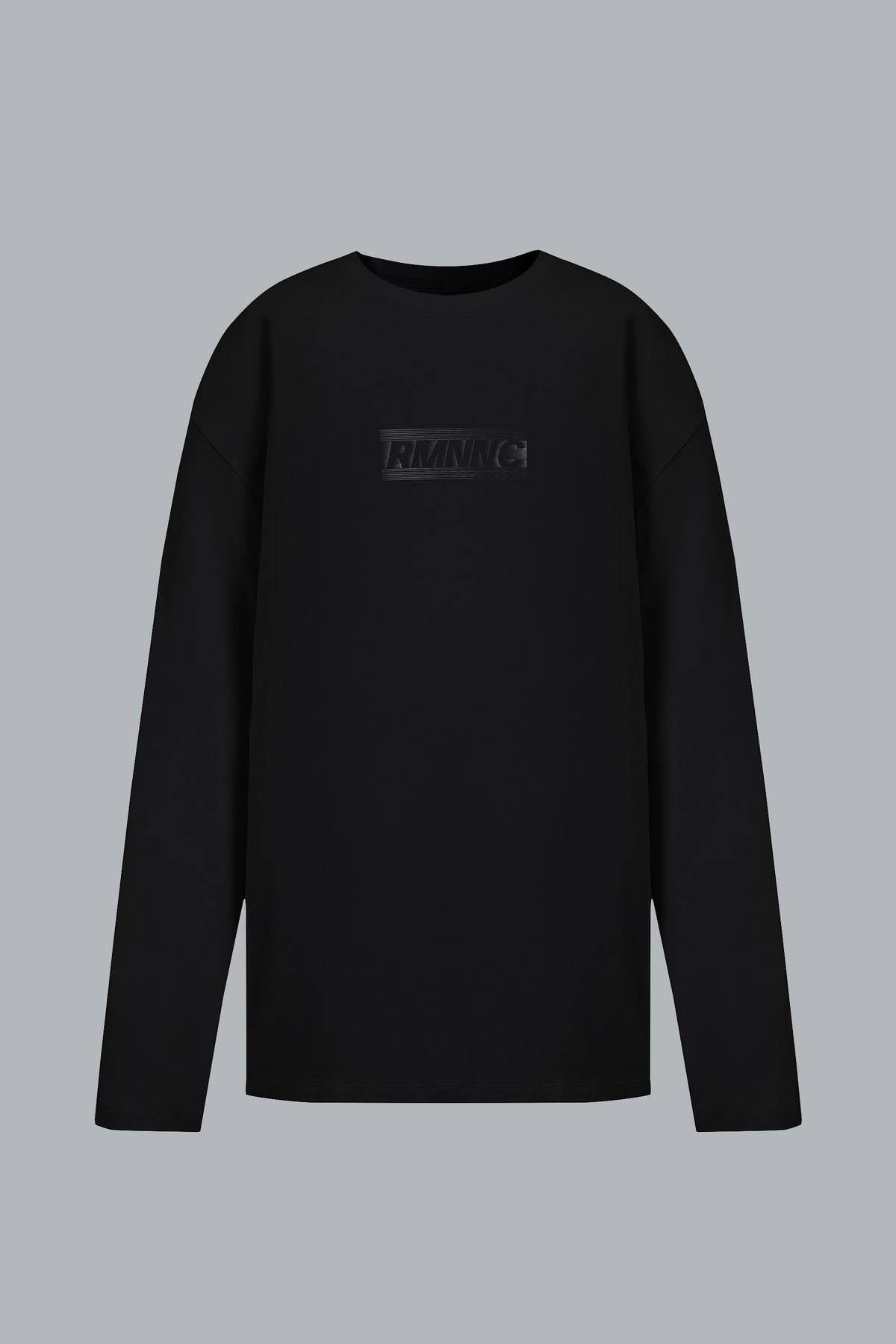 Camiseta negra para hombre manga larga regular fit Uncoded