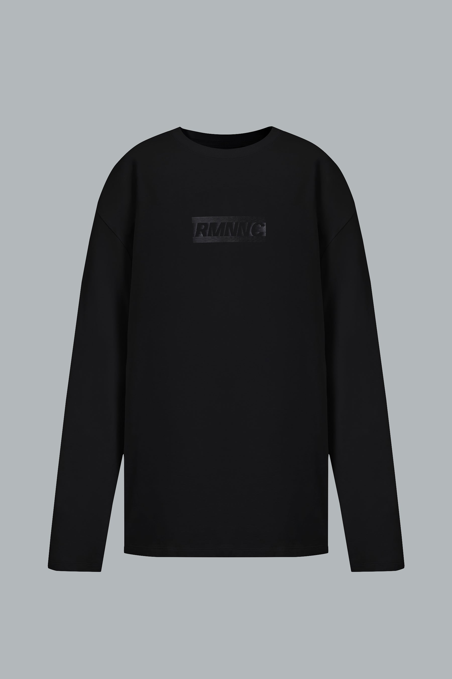 Camiseta negra para hombre manga larga regular fit Uncoded
