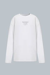 Camiseta blanca para hombre manga larga regular fit Raw