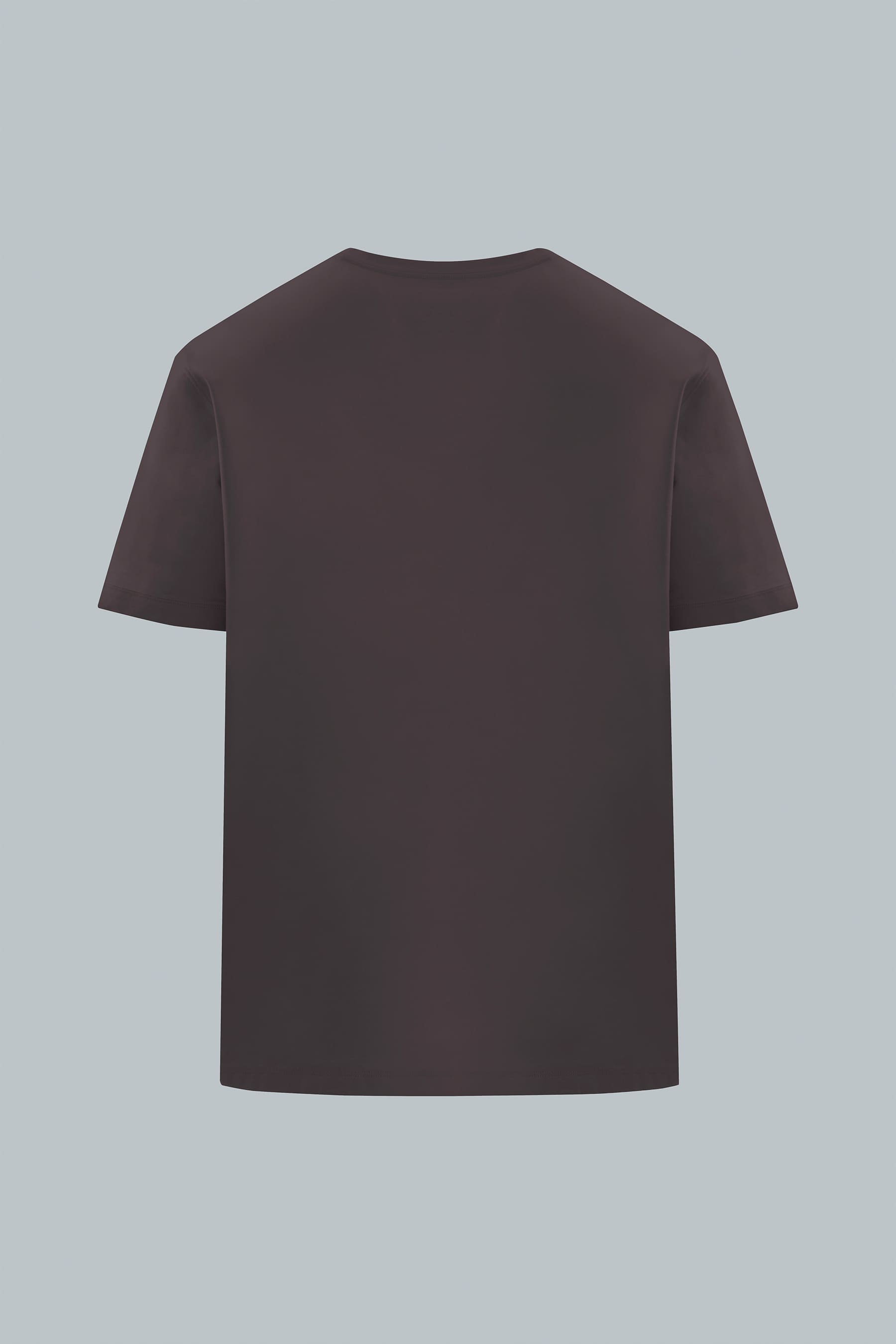 camiseta café para hombre semi fitted Peak vista posterior