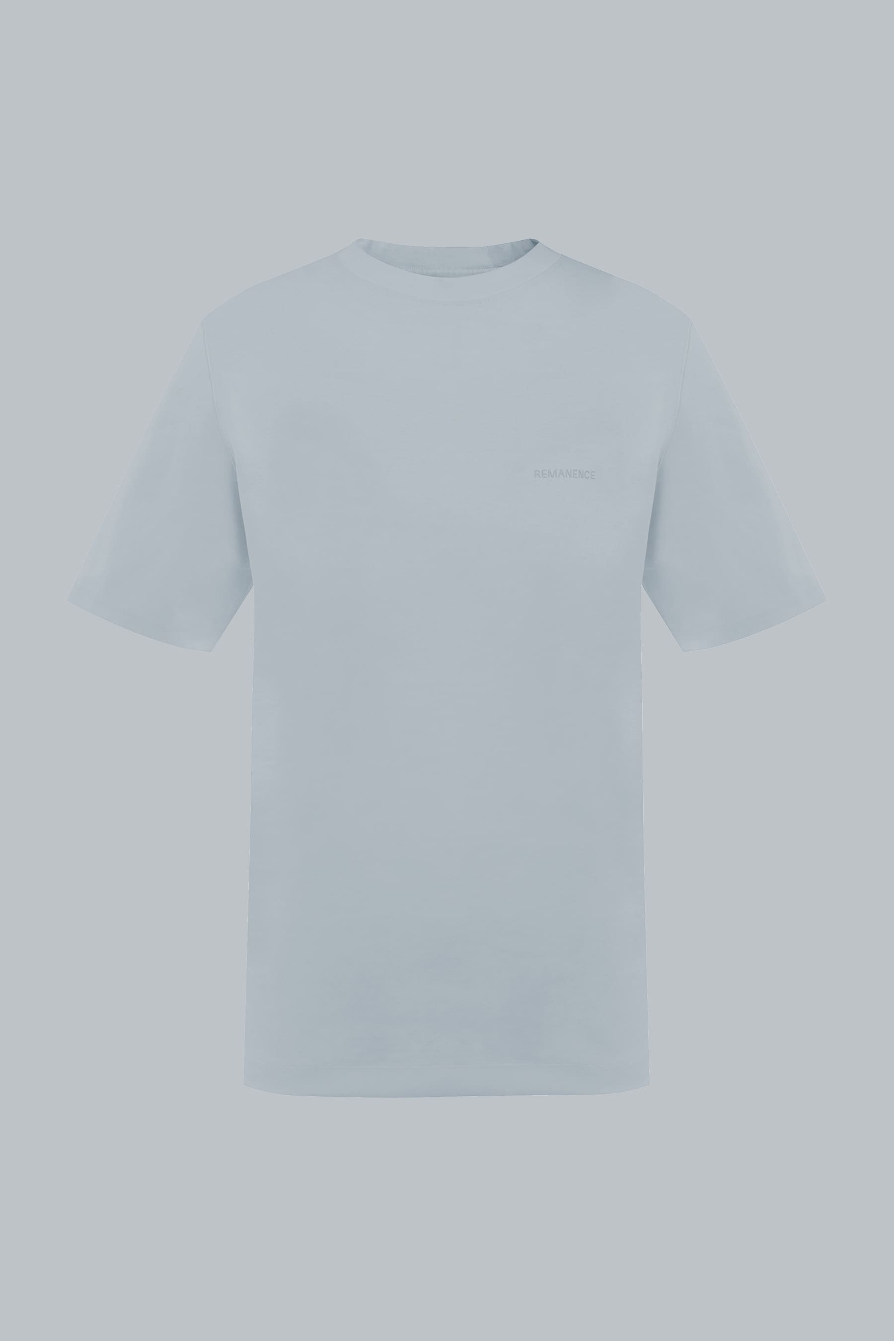Camiseta gris claro para hombre semifitted vista frontal