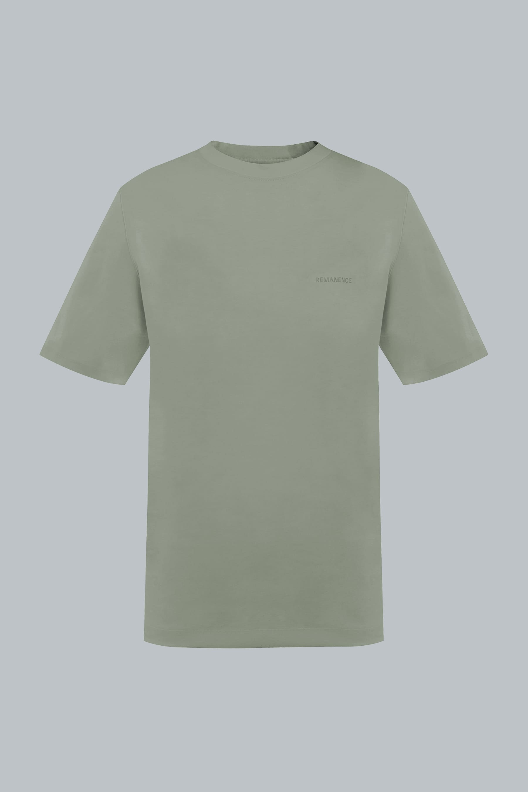 Camiseta Verde Grisáceo para hombre semi fitted Peak