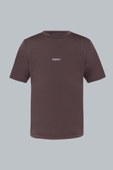Camiseta deportiva café para hombre Wave vista frontal