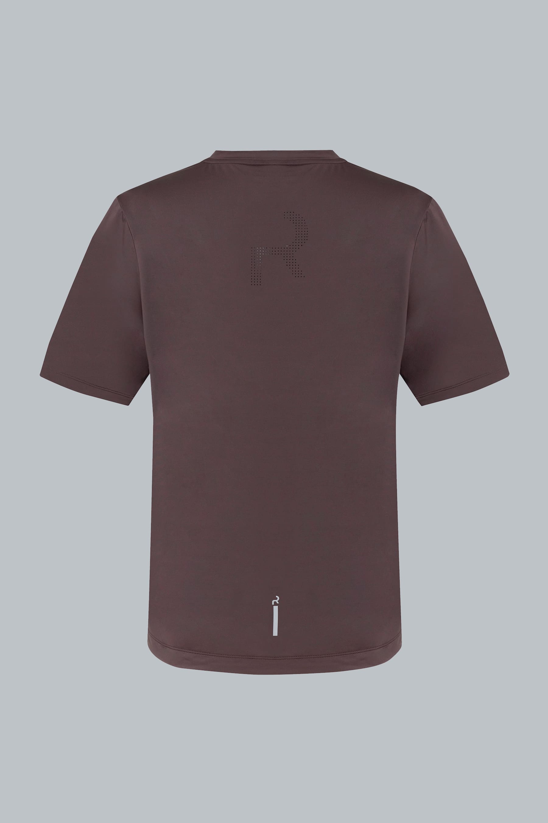 Camiseta deportiva café para hombre Wave vista posterior
