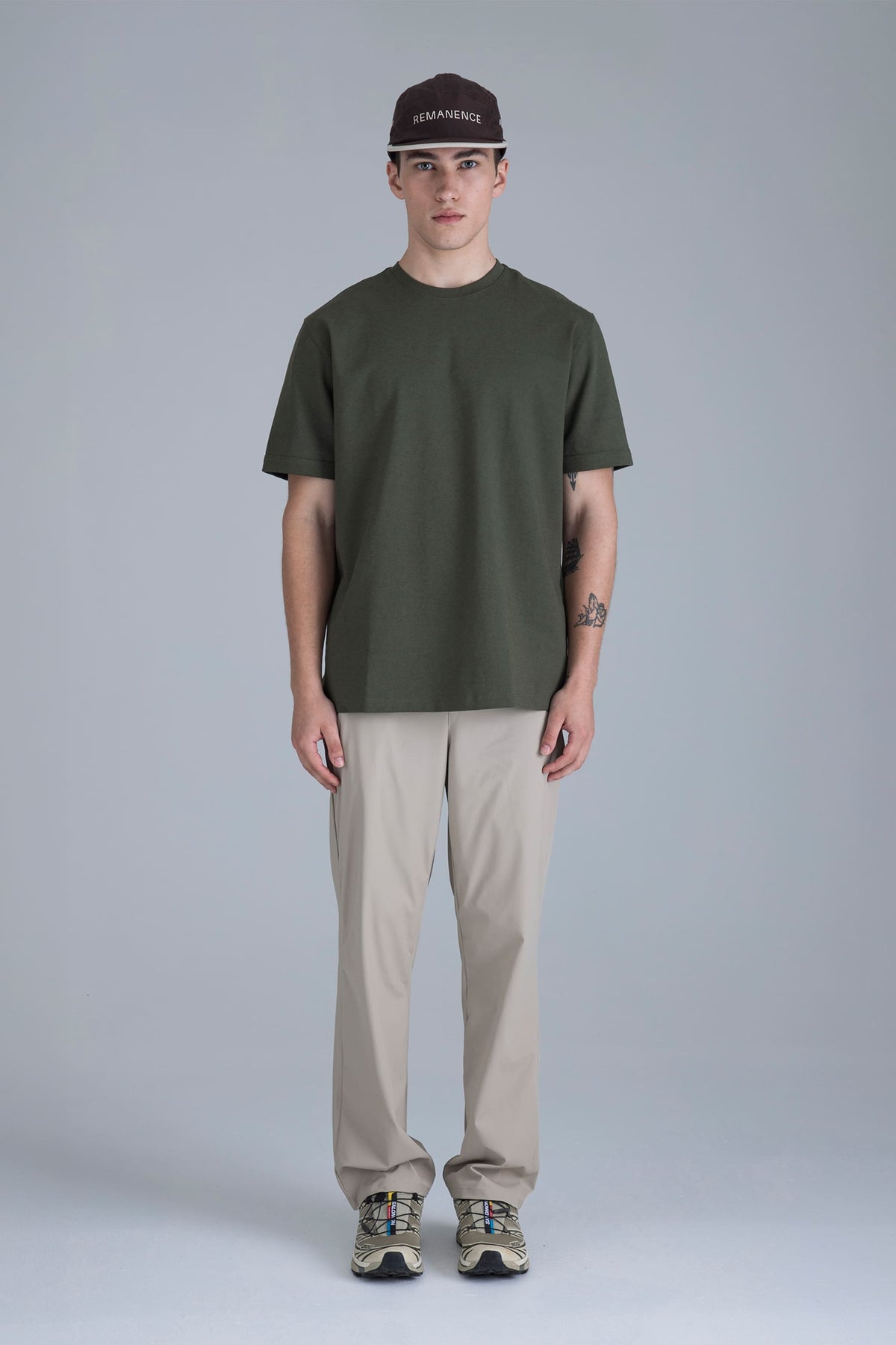 Camiseta verde army para hombre fit relajado Ventra