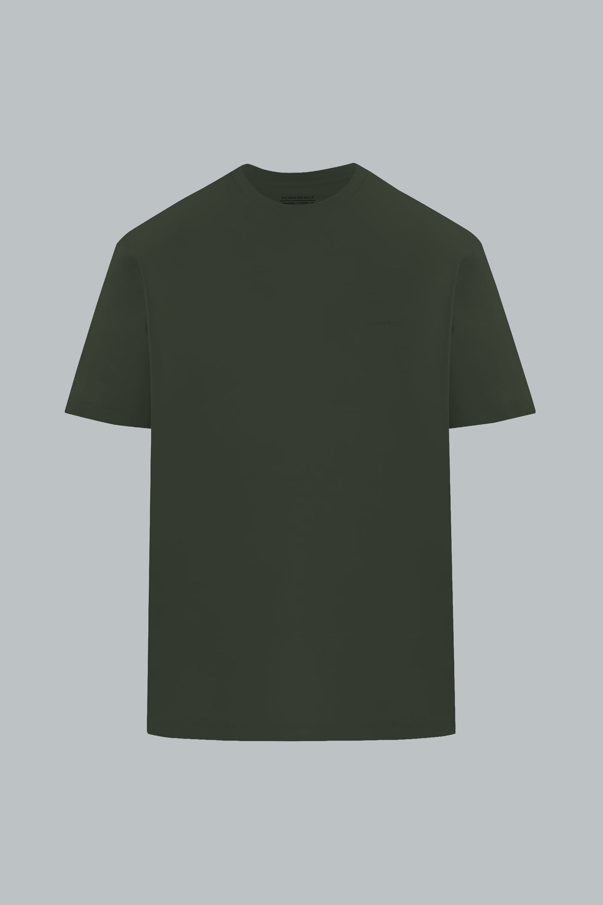 Camiseta verde army para hombre fit relajado Ventra vista frontal