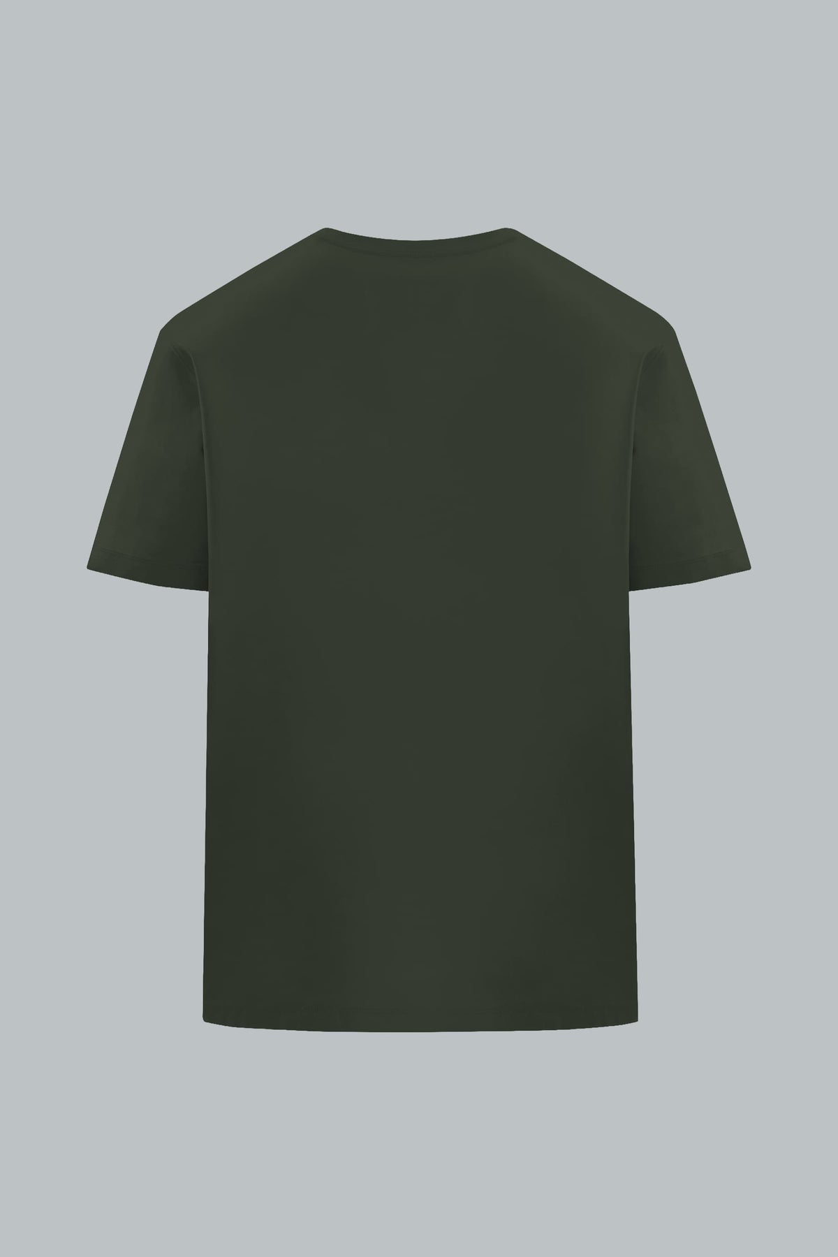 Camiseta verde army para hombre fit relajado Ventra vista posterior