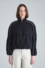 Chaqueta negra para mujer Shade con media cremallera vista frontal 