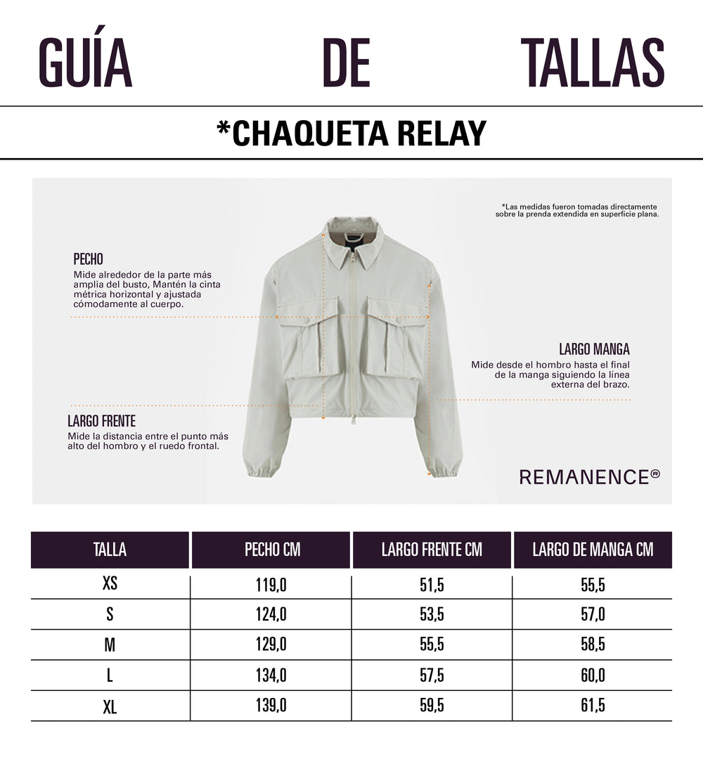 Tabla de medidas: Chaquetas para mujer