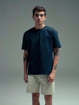 Camiseta azul para hombre fit Cling Remanence 