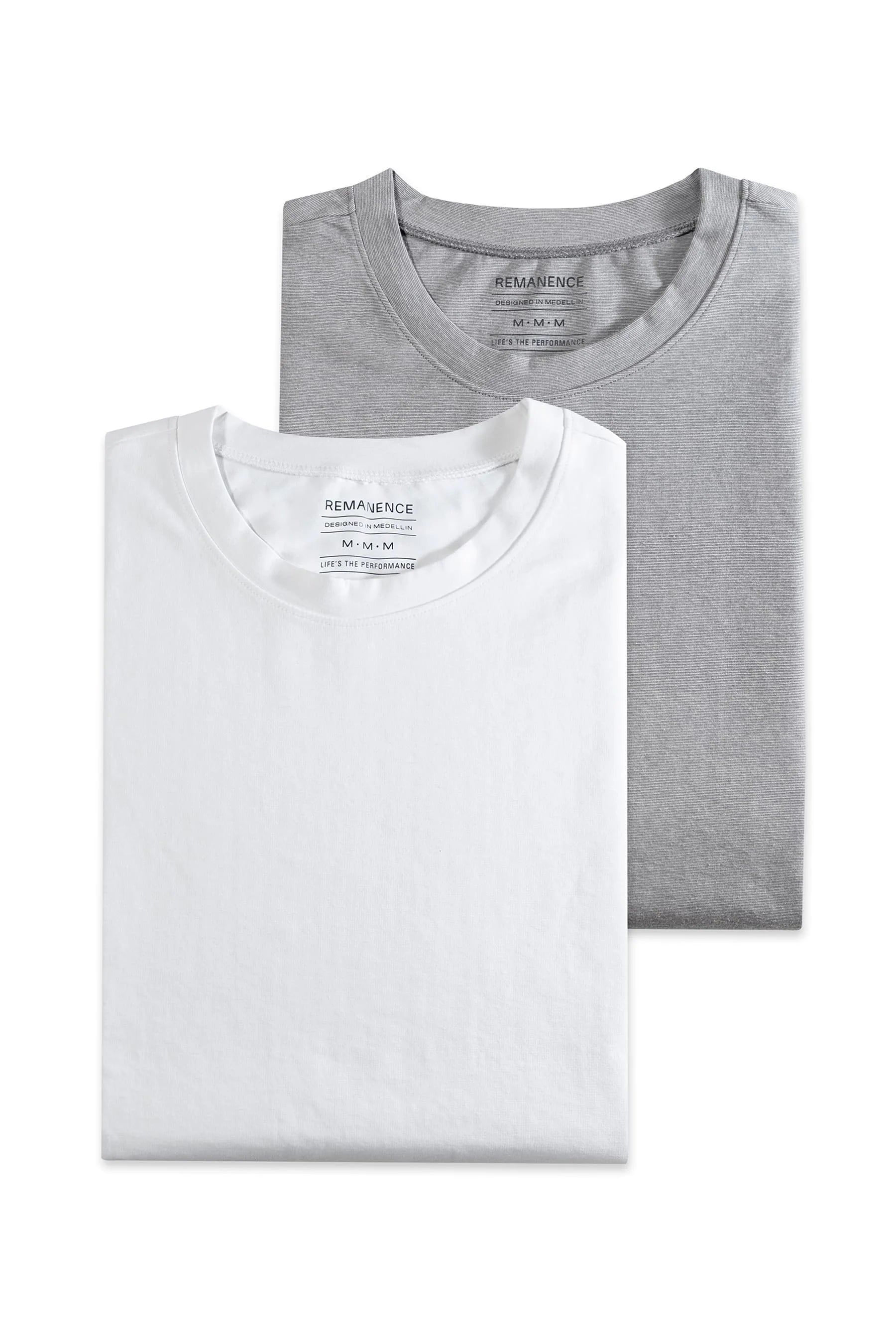 Camiseta blanca gris hombre duo fit Cling Remanence 