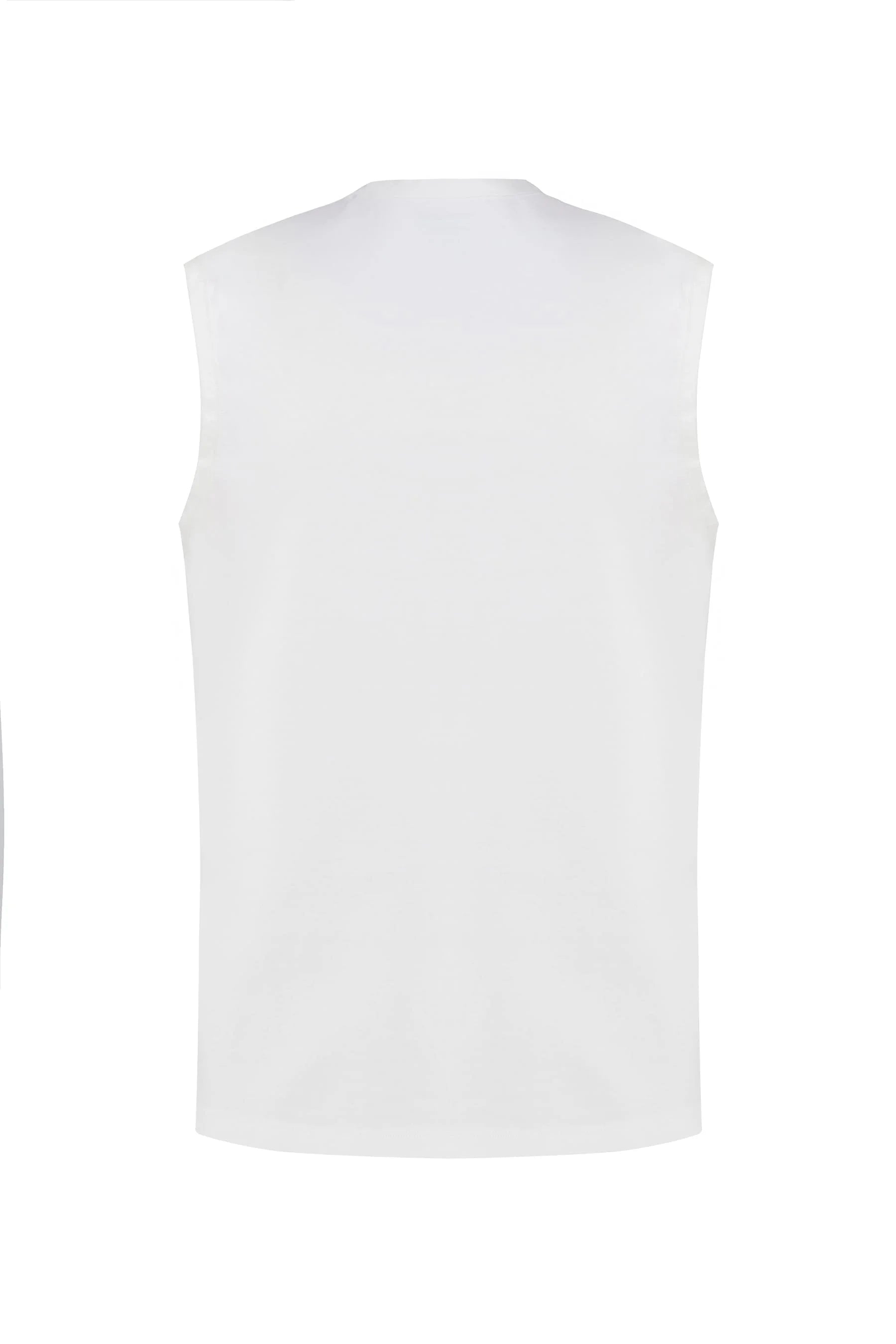 Camiseta blanca hombre sin manga Flux Remanence 