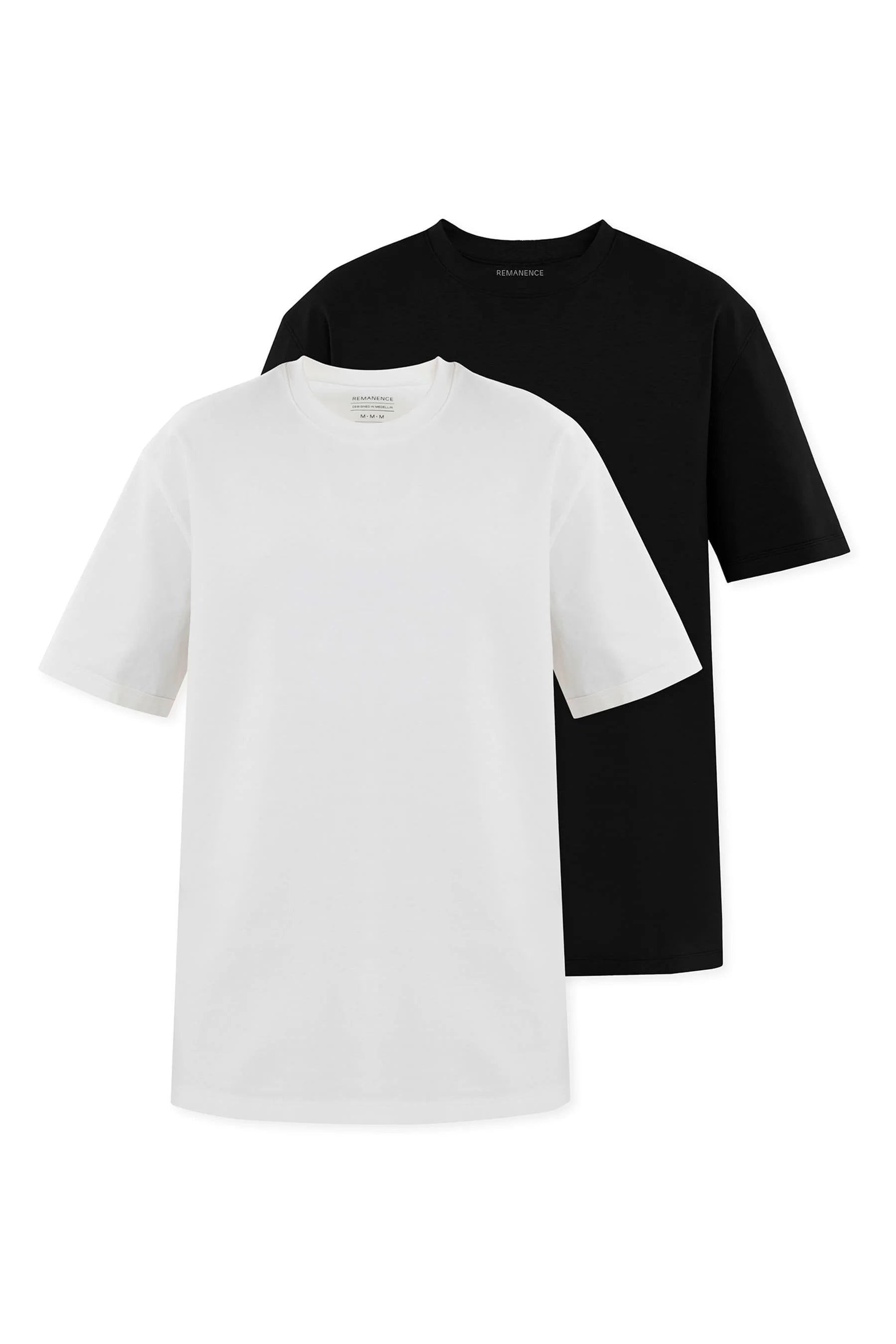 Camiseta blanca negro hombre duo fit Cling Remanence 