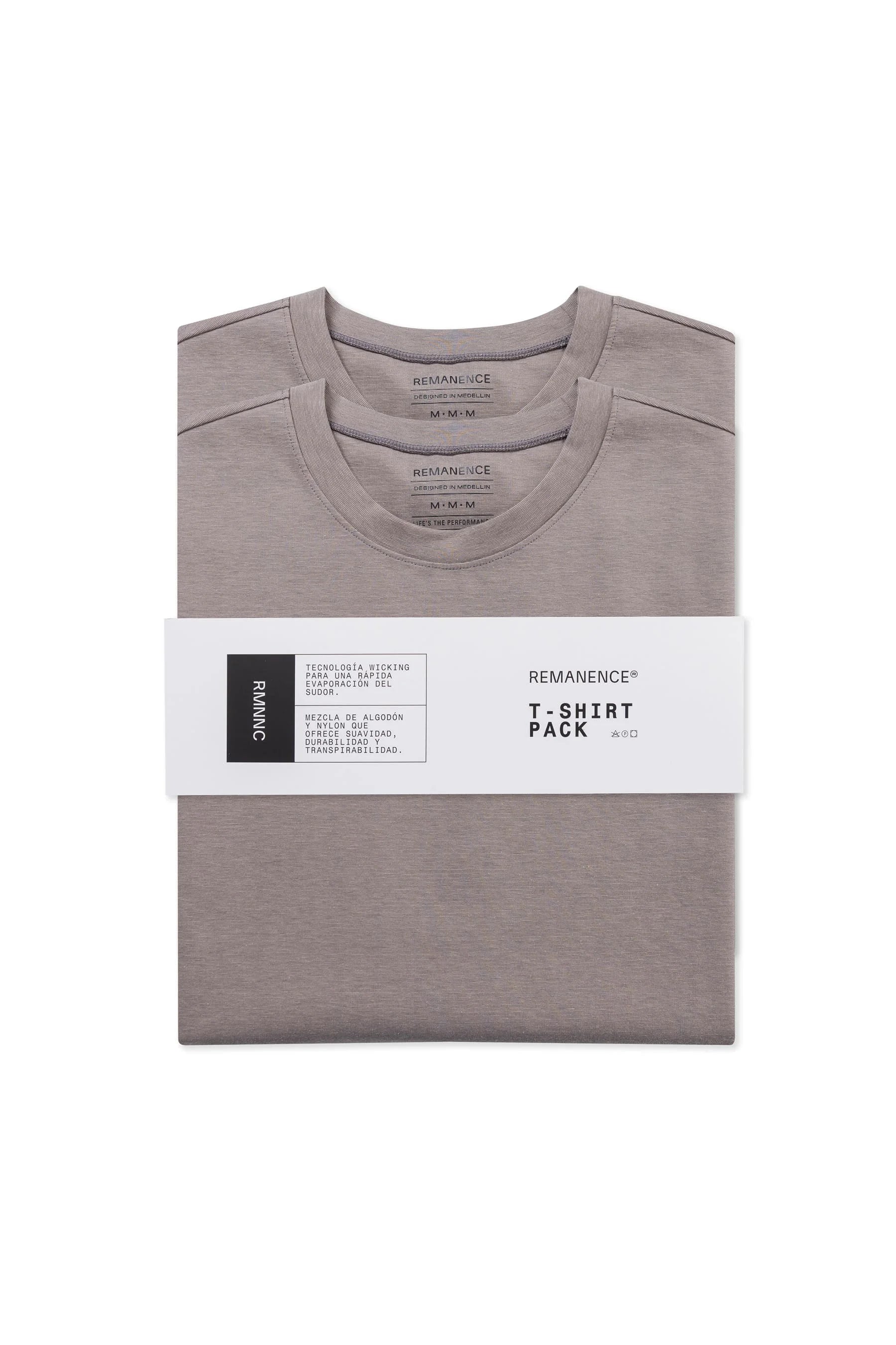 Camiseta gris para hombre fit Cling Remanence 