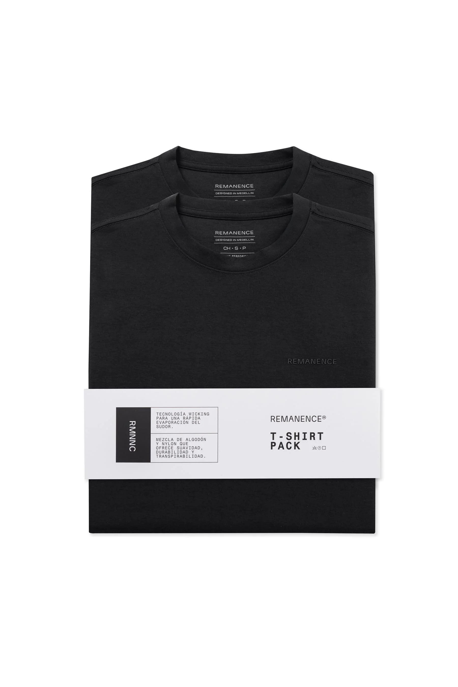 Camiseta negra  duo hombre Peak Remanence 