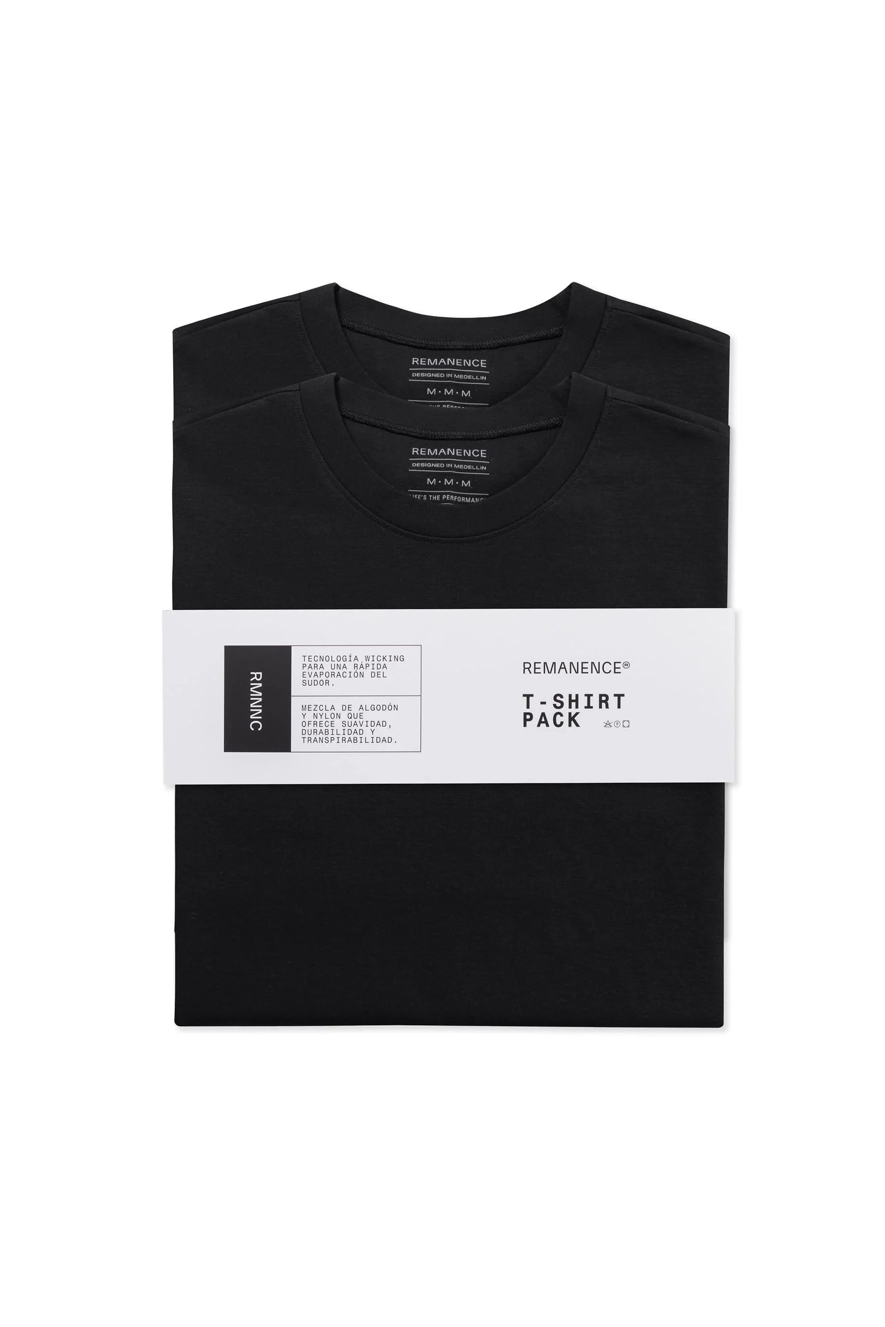 Camiseta negra para hombre fit Cling Remanence 